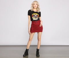 Belted Cargo Chic Mini Skirt