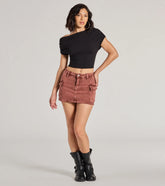 Raise the Bar Mid-Rise Cargo Skort