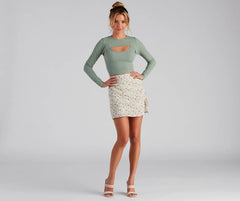 Floral Forever Chiffon Mini Skirt