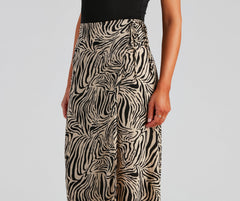 Wild And Chic Zebra Maxi Skirt
