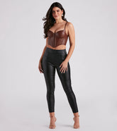 Livin' On The Edge Coated Faux Leather Leggings