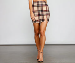 Classic Vibes Plaid Mini Skirt