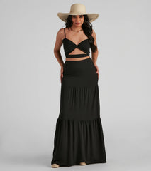 Let's Get Together Tiered Maxi Skirt