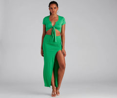 Keeping Knit Casual Maxi Skirt