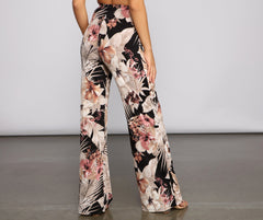Island Vacay Tropical Wide Leg Pants