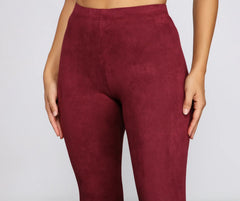 All That Flare Faux Suede Pants
