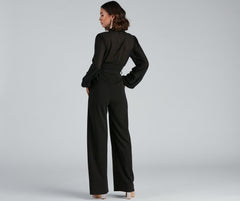 Stand Out Corset Chiffon Jumpsuit