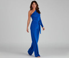 One Sided Tie-Waist Jumpsuit