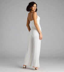 Elevate Your Vibe Wide-Leg Faux Pearl Jumpsuit