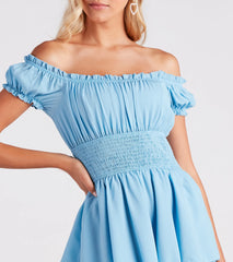 Flirtatious Mood Ruffled Knit Romper