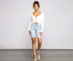 My Own Way High Rise Denim Shorts