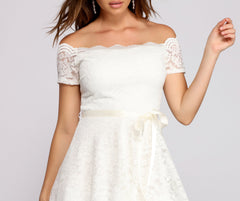 Mackenzie Off The Shoulder Lace Party Dress