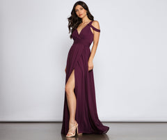 Tinsley Formal Chiffon Wrap Dress