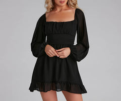 Go With The Flow Chiffon Skater Dress