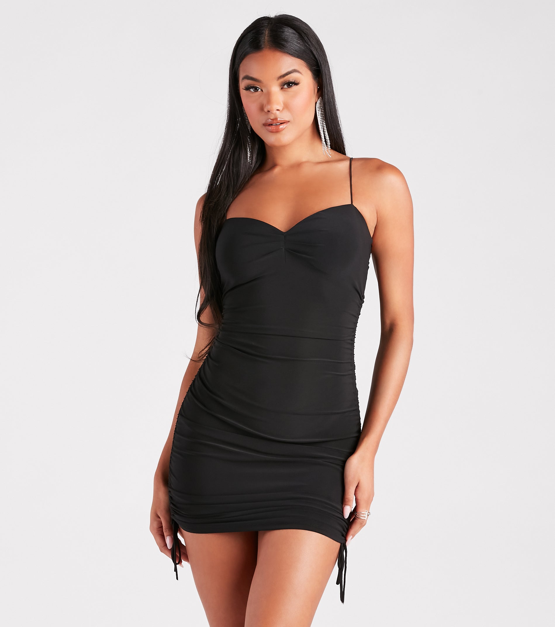 Major Sweetheart Ruched Mini Dress