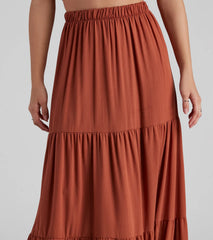 Let's Get Together Tiered Maxi Skirt
