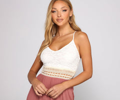 Timeless Beauty Crochet And Gauze Jumpsuit