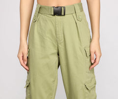 Boldly Belted Cargo Joggers