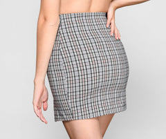 Preppy Style Plaid Mini Skirt