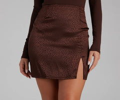 Allure Them All Satin Mini Skirt