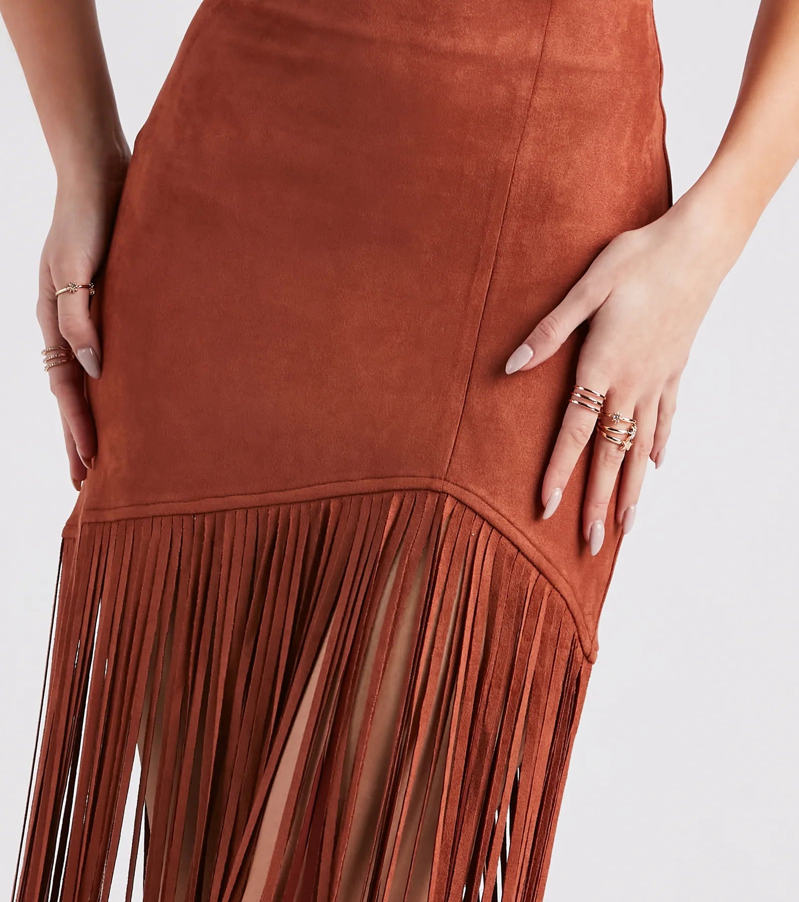 Wild At Heart Long Fringe Skirt