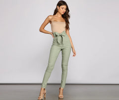 Stylishly Striped Tie-Waist Pants