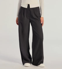 First Look Contrast Wide-Leg Pants