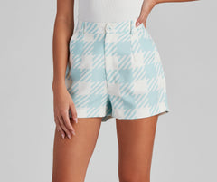 That Preppy Vibe Houndstooth Shorts