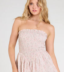 Sunshine Weather Floral Chiffon Romper