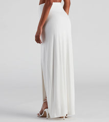 Staycation High Slit Maxi Skirt