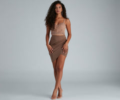 Femme Chic Asymmetrical Mini Skirt