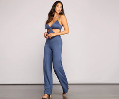 Level Up Cutout Knit Jumpsuit