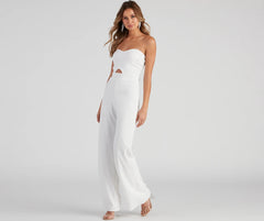 Such A Sweetheart Strapless Jumpsuit