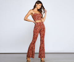 Paisley Chic High Waist Pants
