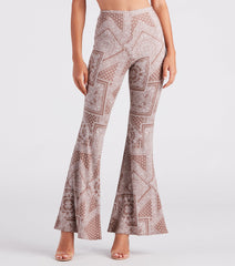 Paisley Princess Boho Flare Pants