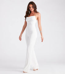 So Flawless Rhinestone Strap Cowl Neck Jumpsuit