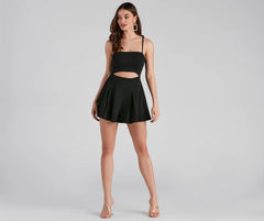 Standing Ovation Crepe Pleat Romper