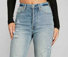 First Impression High Rise Frayed Boyfriend Jeans