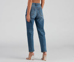 High-Rise Classic Straight-Leg Jeans