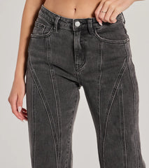 Make A Seam High-Rise Straight Leg Denim Jeans