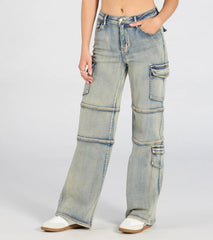 Cutie In Cargo High-Rise Denim Jeans