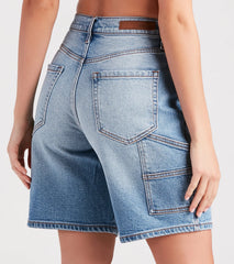 Level Up Cargo Bermuda Denim Shorts