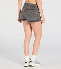 City Slicker High-Rise Faux Wrap Denim Skort